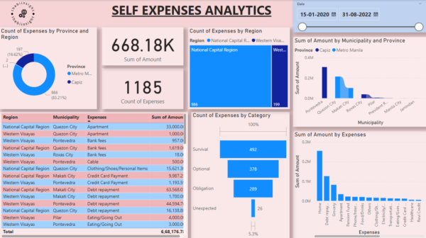 Self expanses Analytics